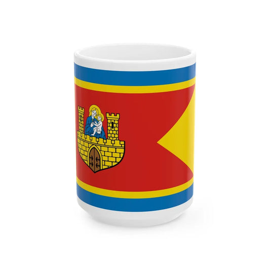 Flag of Frombork Poland - White Coffee Mug-15oz-Go Mug Yourself