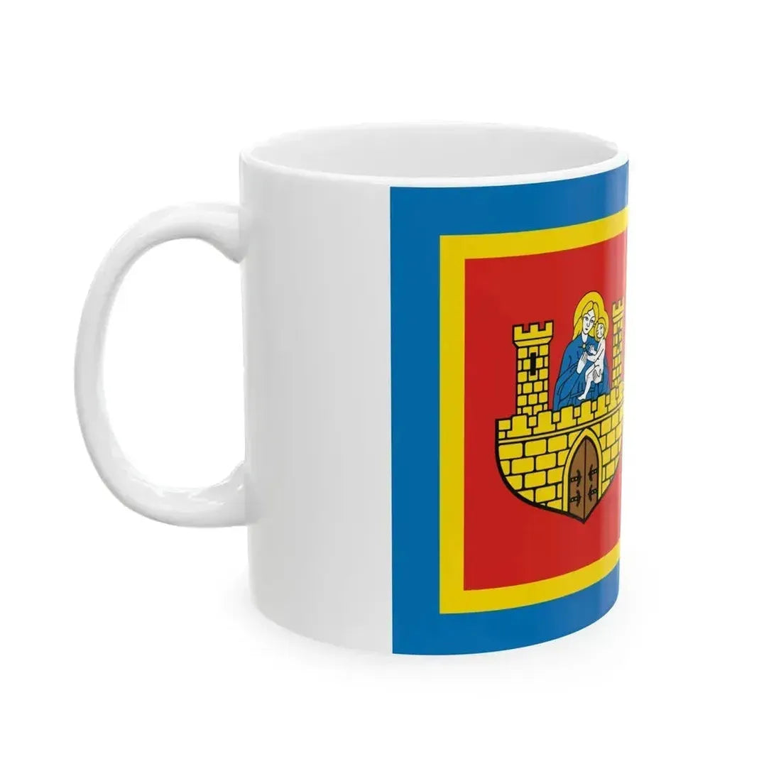 Flag of Frombork Poland - White Coffee Mug - Go Mug Yourself