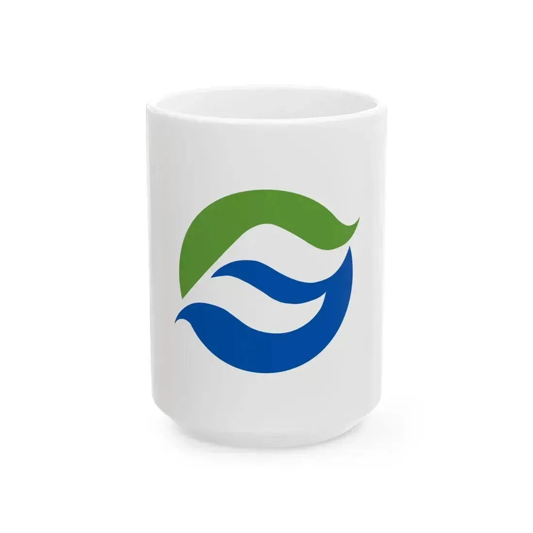 Flag of Fujikawa Yamanashi (Japan) White Coffee Mug 15oz - Go Mug Yourself