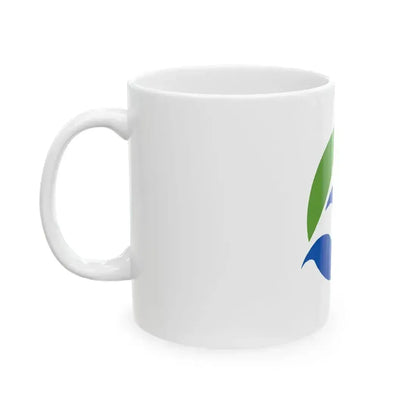 Flag of Fujikawa Yamanashi (Japan) White Coffee Mug - Go Mug Yourself