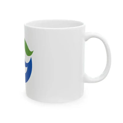 Flag of Fujikawa Yamanashi (Japan) White Coffee Mug - Go Mug Yourself