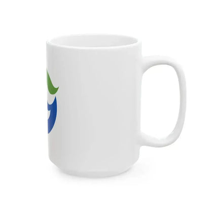 Flag of Fujikawa Yamanashi (Japan) White Coffee Mug - Go Mug Yourself