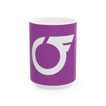 Flag of Fujioka Tochigi 1965-2010 (Japan) White Coffee Mug 15oz - Go Mug Yourself