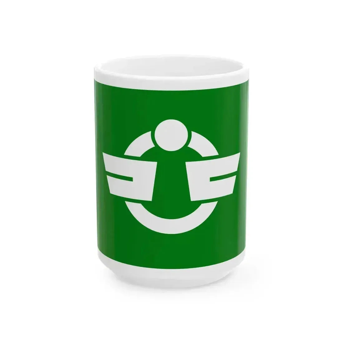 Flag of Fujishima Yamagata 1964-2005 no text (Japan) White Coffee Mug 15oz - Go Mug Yourself