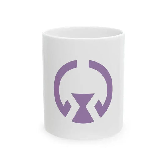 Flag of Fujiwara Mie 1963-2003 (Japan) White Coffee Mug 11oz - Go Mug Yourself