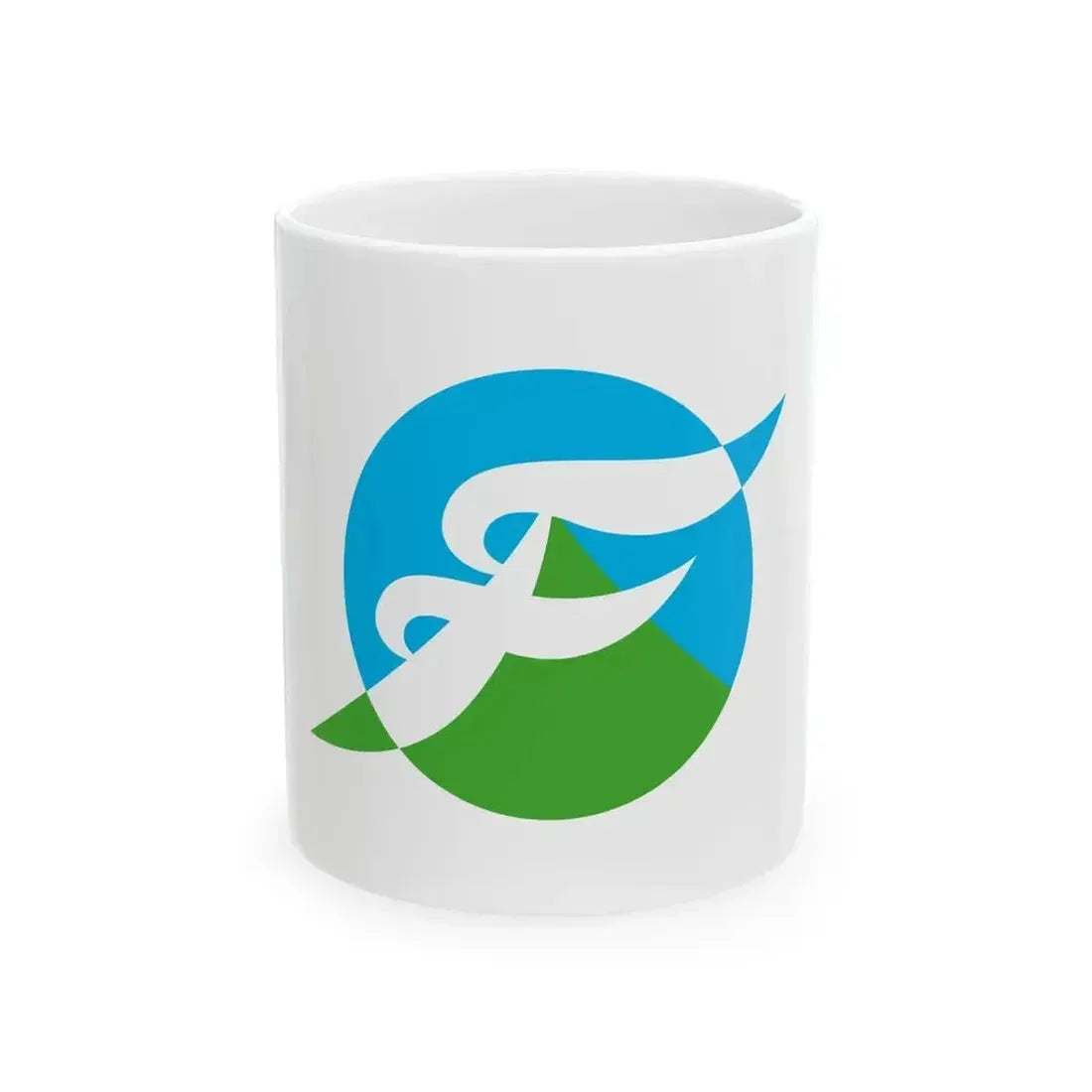 Flag of Fukuchi Fukuoka (Japan) White Coffee Mug 11oz - Go Mug Yourself