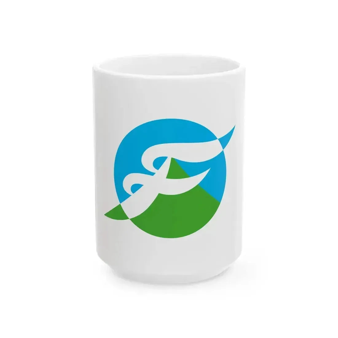 Flag of Fukuchi Fukuoka (Japan) White Coffee Mug 15oz - Go Mug Yourself