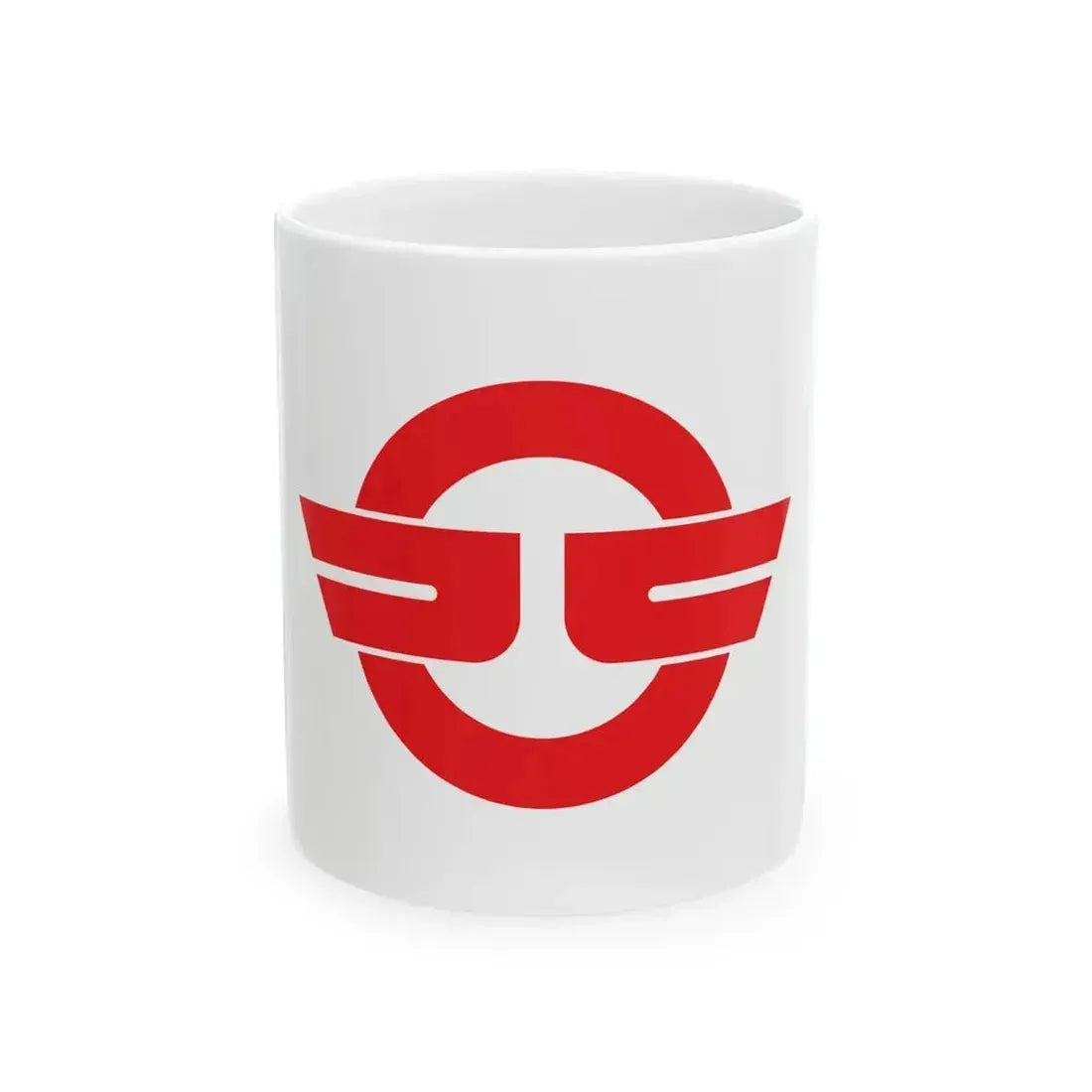 Flag of Fukue Nagasaki 1954-2004 (Japan) White Coffee Mug 11oz - Go Mug Yourself