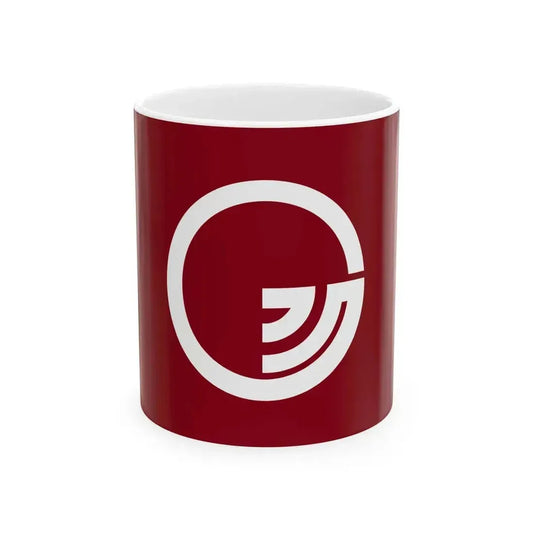 Flag of Fukue Yamaguchi 1955-2005 (Japan) White Coffee Mug 11oz - Go Mug Yourself