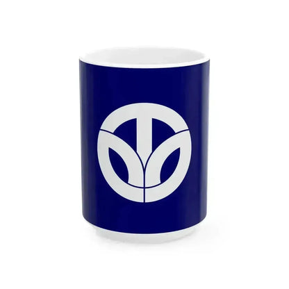 Flag of Fukui Prefecture (Japan) White Coffee Mug 15oz - Go Mug Yourself