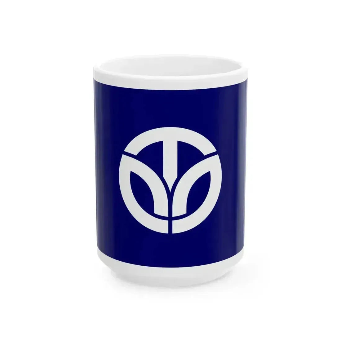 Flag of Fukui Prefecture Japan - White Coffee Mug 15oz - Go Mug Yourself