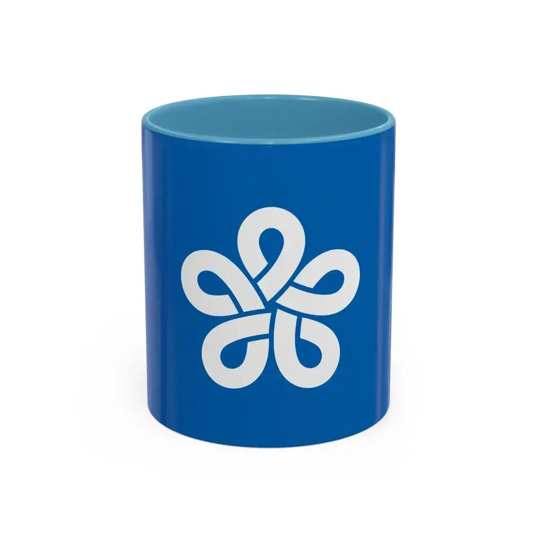 Flag of Fukuoka Prefecture Japan - Accent Coffee Mug 11oz Light Blue - Go Mug Yourself