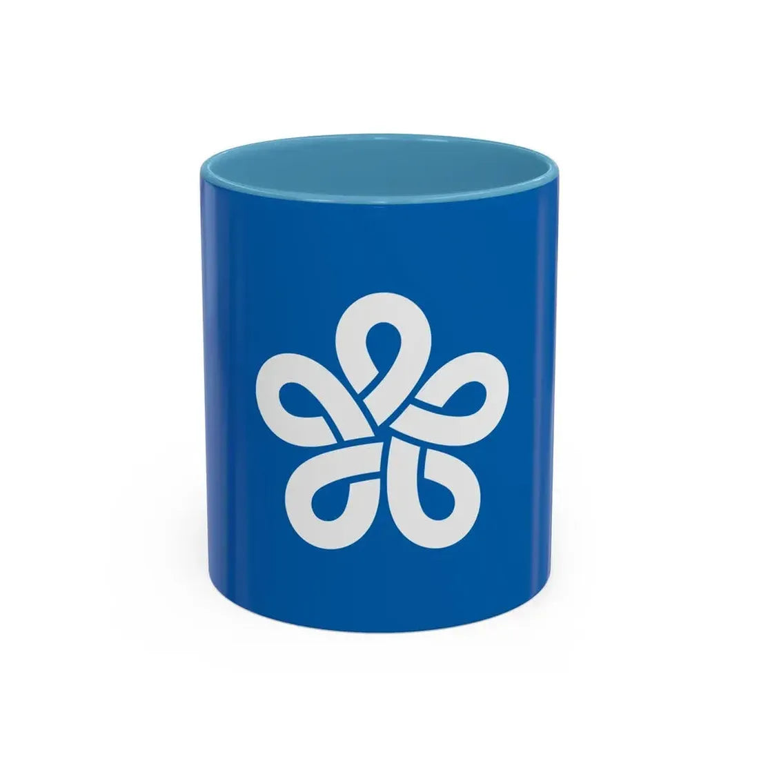 Flag of Fukuoka Prefecture Japan - Accent Coffee Mug 11oz Light Blue - Go Mug Yourself
