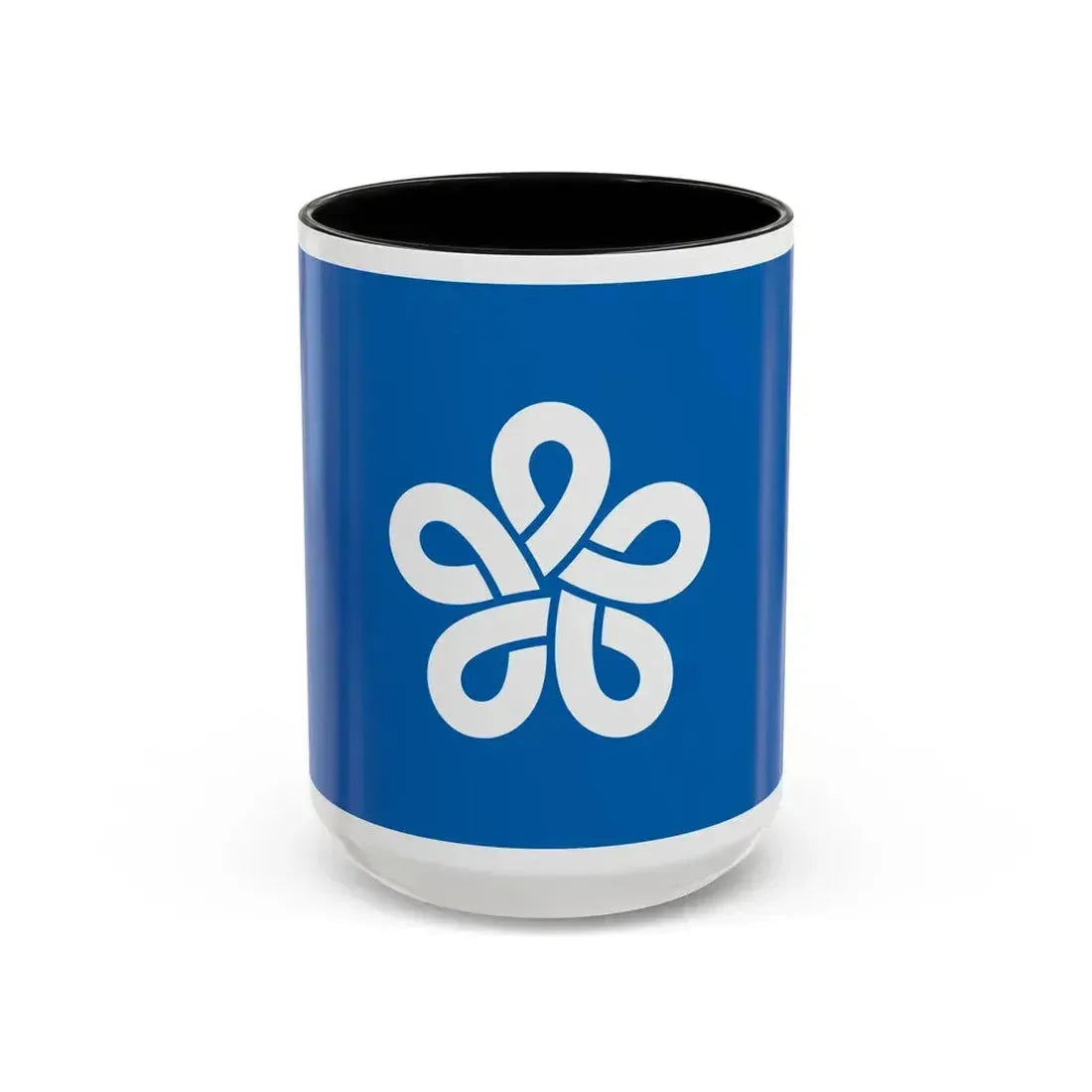 Flag of Fukuoka Prefecture Japan - Accent Coffee Mug 15oz Black - Go Mug Yourself