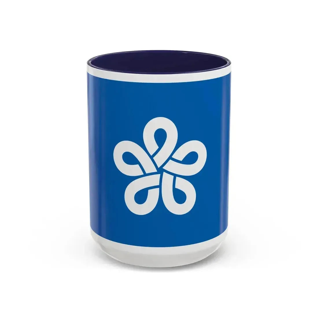 Flag of Fukuoka Prefecture Japan - Accent Coffee Mug 15oz Navy - Go Mug Yourself