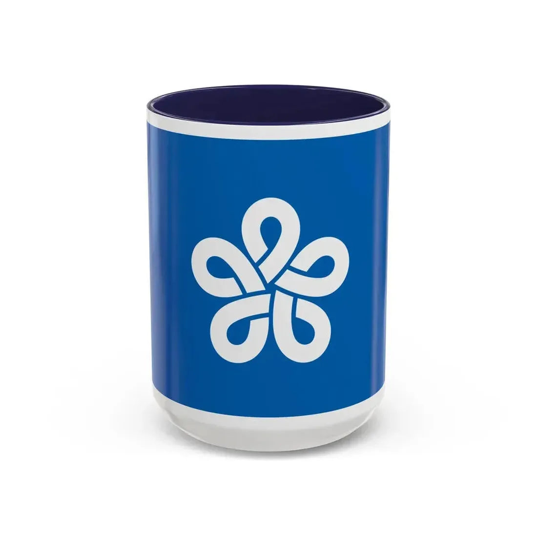 Flag of Fukuoka Prefecture Japan - Accent Coffee Mug 15oz Navy - Go Mug Yourself