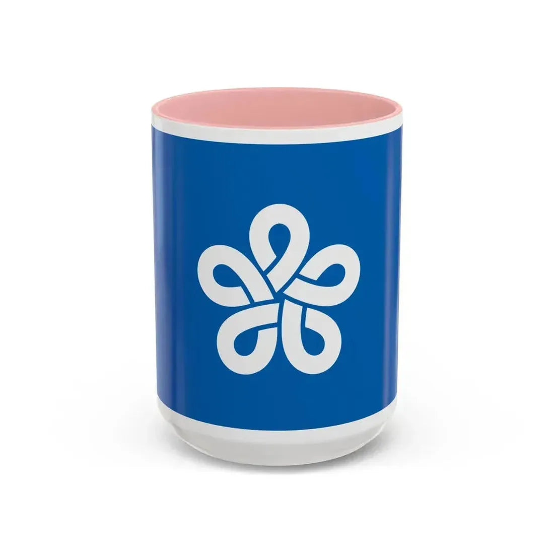 Flag of Fukuoka Prefecture Japan - Accent Coffee Mug 15oz Pink - Go Mug Yourself