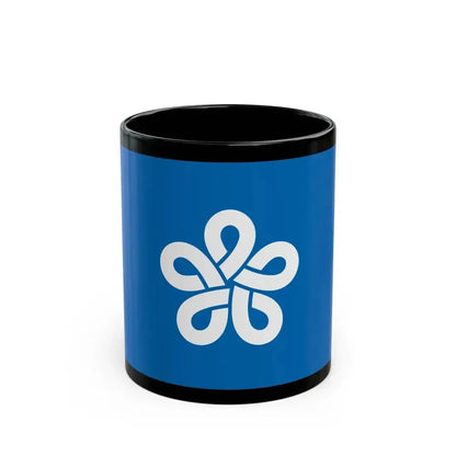 Flag of Fukuoka Prefecture Japan - Black Coffee Mug 11oz - Go Mug Yourself