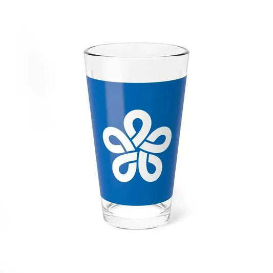 Flag of Fukuoka Prefecture Japan - Pint Glass 16oz 16oz - Go Mug Yourself