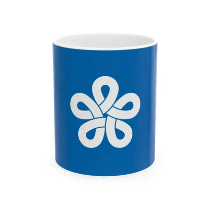 Flag of Fukuoka Prefecture (Japan) White Coffee Mug 11oz - Go Mug Yourself