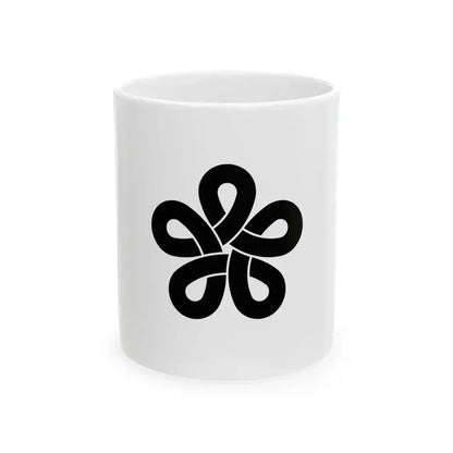 Flag of Fukuoka Prefecture variant1 (Japan) White Coffee Mug 11oz - Go Mug Yourself