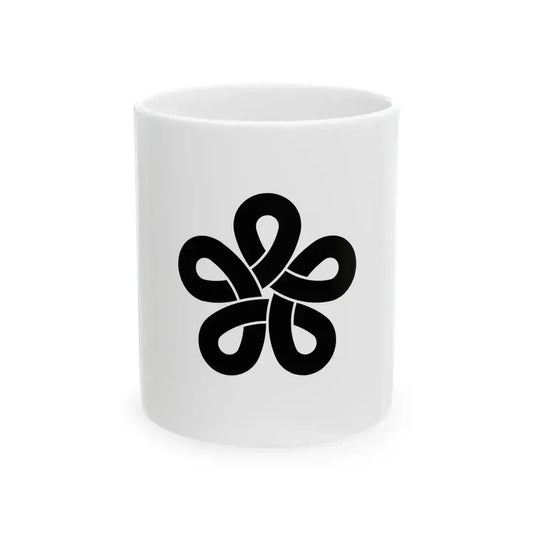 Flag of Fukuoka Prefecture variant1 (Japan) White Coffee Mug 11oz - Go Mug Yourself