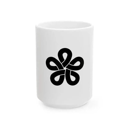 Flag of Fukuoka Prefecture variant1 (Japan) White Coffee Mug 15oz - Go Mug Yourself
