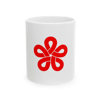 Flag of Fukuoka Prefecture variant2 (Japan) White Coffee Mug 11oz - Go Mug Yourself