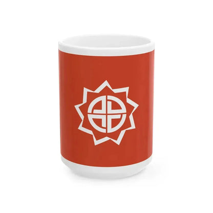 Flag of Fukushima Fukushima (Japan) White Coffee Mug 15oz - Go Mug Yourself
