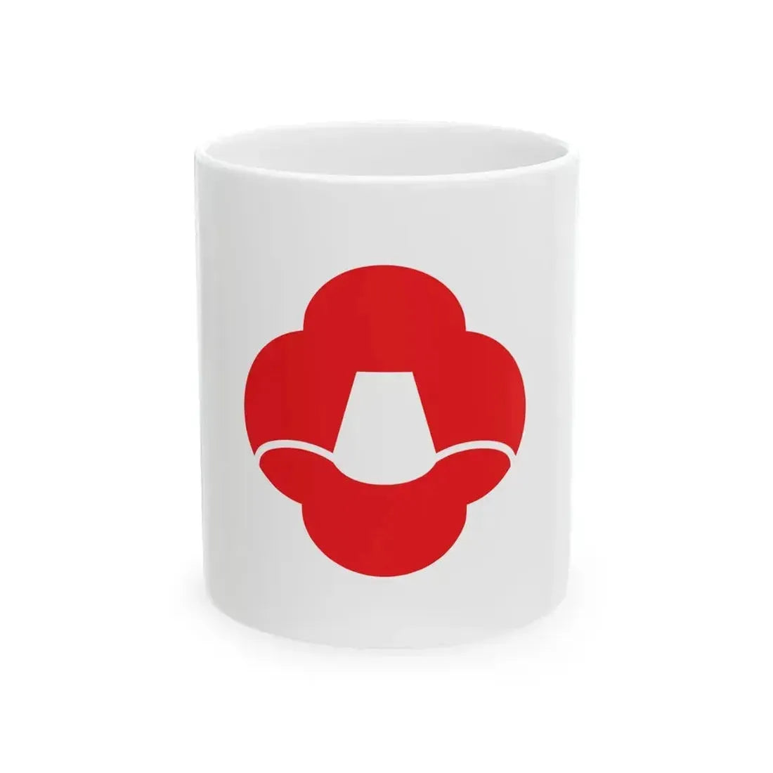 Flag of Fukushima Nagasaki 1966-2006 (Japan) White Coffee Mug 11oz - Go Mug Yourself