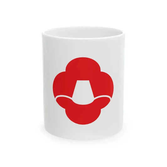 Flag of Fukushima Nagasaki 1966-2006 (Japan) White Coffee Mug 11oz - Go Mug Yourself