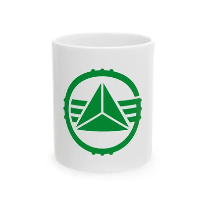 Flag of Fukutomi Hiroshima 1960-2005 (Japan) White Coffee Mug 11oz - Go Mug Yourself
