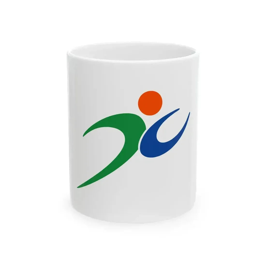 Flag of Fukutsu Fukuoka (Japan) White Coffee Mug 11oz - Go Mug Yourself