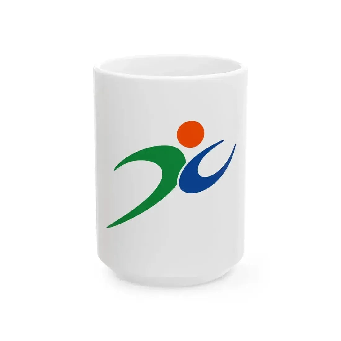 Flag of Fukutsu Fukuoka (Japan) White Coffee Mug 15oz - Go Mug Yourself