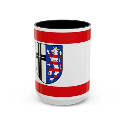 Flag of Fulda Germany - Accent Coffee Mug 15oz Black - Go Mug Yourself