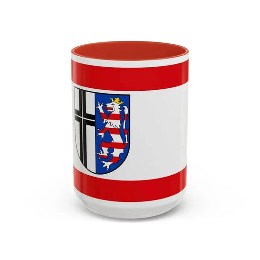 Flag of Fulda Germany - Accent Coffee Mug 15oz Red - Go Mug Yourself