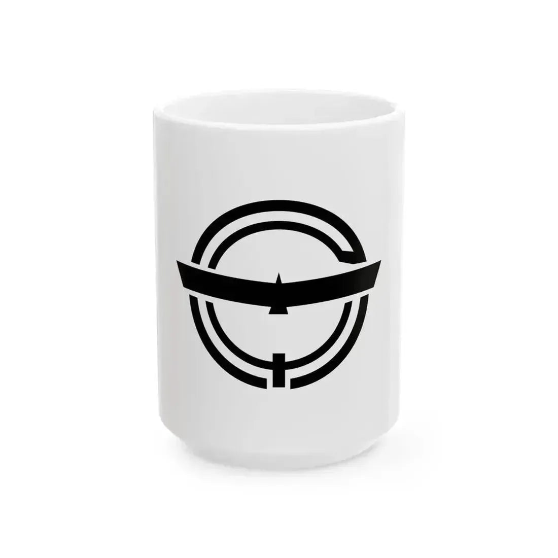 Flag of Funao Okayama 1968-2005 (Japan) White Coffee Mug 15oz - Go Mug Yourself