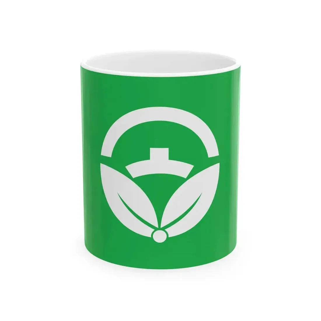 Flag of Futaba Yamanashi 1955-2004 (Japan) White Coffee Mug 11oz - Go Mug Yourself