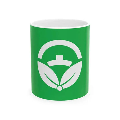 Flag of Futaba Yamanashi 1955-2004 (Japan) White Coffee Mug 11oz - Go Mug Yourself