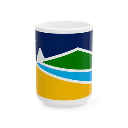 Flag of Futaleufu Chile (Chile) White Coffee Mug 15oz - Go Mug Yourself