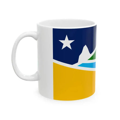 Flag of Futaleufu Chile (Chile) White Coffee Mug - Go Mug Yourself