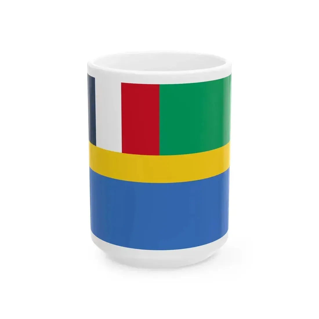 Flag of Gabon 1959-1960 (Gabon) White Coffee Mug 15oz - Go Mug Yourself