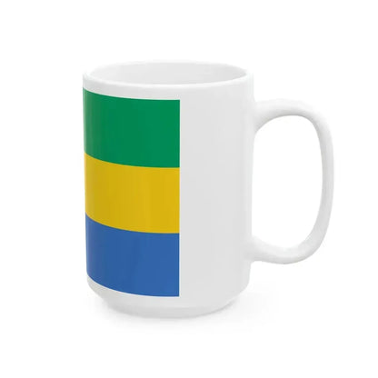 Flag of Gabon 3-2 (Gabon) White Coffee Mug - Go Mug Yourself