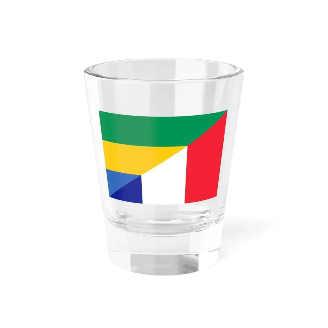 Flag of Gabon and France (France) Shot Glass 1.5oz 1.5oz - Go Mug Yourself