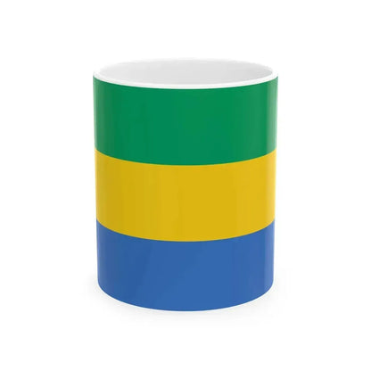 Flag of Gabon (Gabon) White Coffee Mug 11oz - Go Mug Yourself