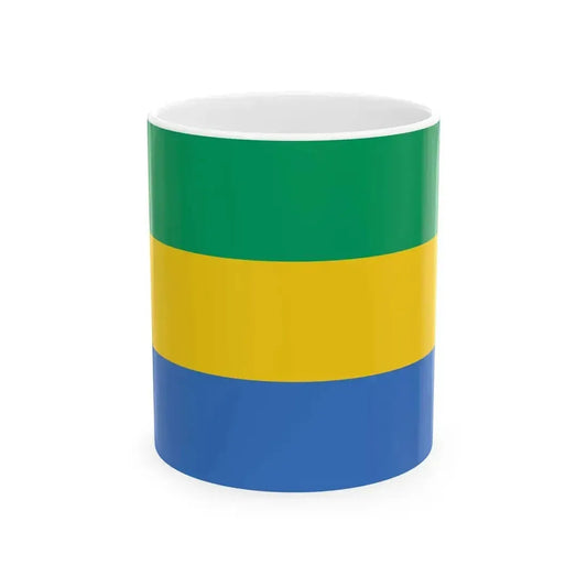Flag of Gabon (Gabon) White Coffee Mug 11oz - Go Mug Yourself