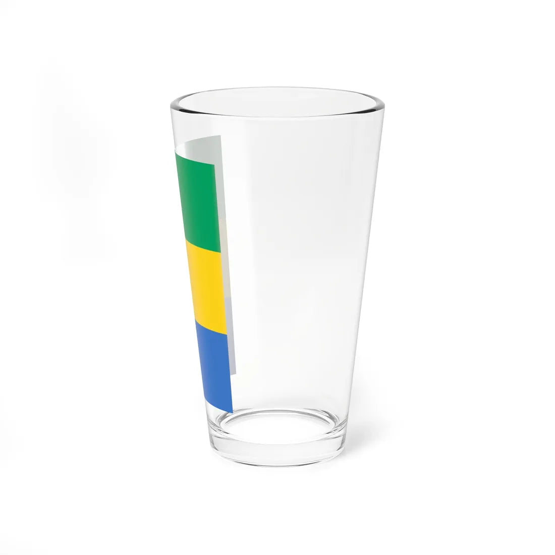 Flag of Gabon vertical (Gabon) Pint Glass 16oz - Go Mug Yourself