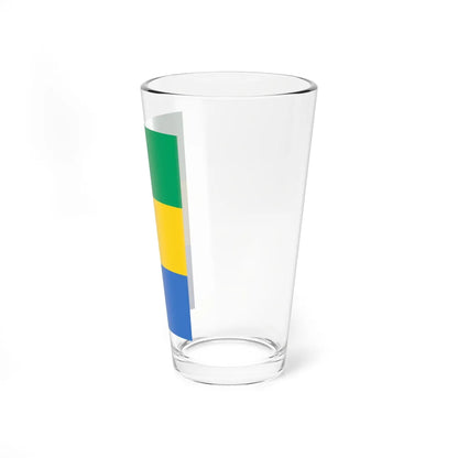 Flag of Gabon vertical (Gabon) Pint Glass 16oz - Go Mug Yourself