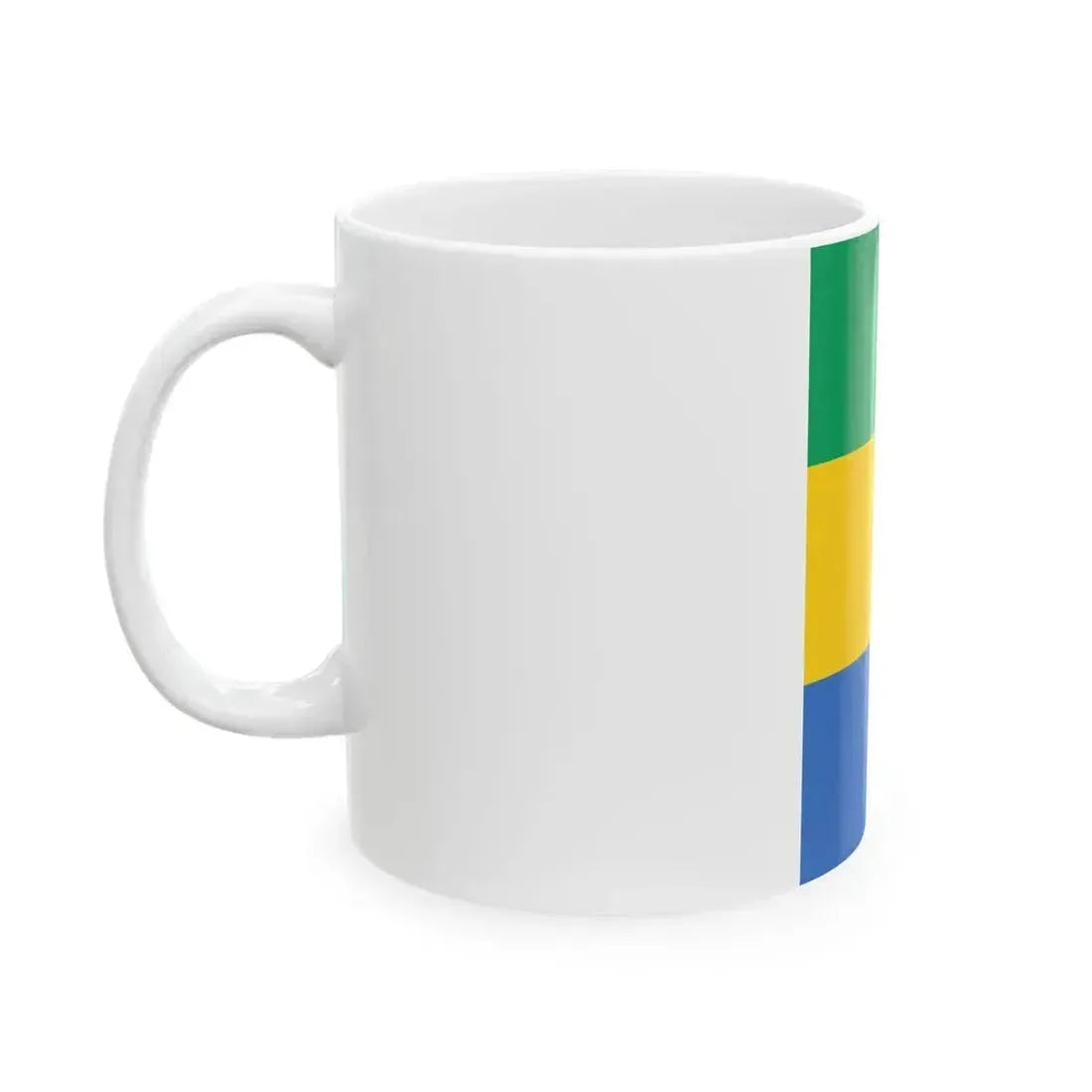 Flag of Gabon vertical (Gabon) White Coffee Mug - Go Mug Yourself