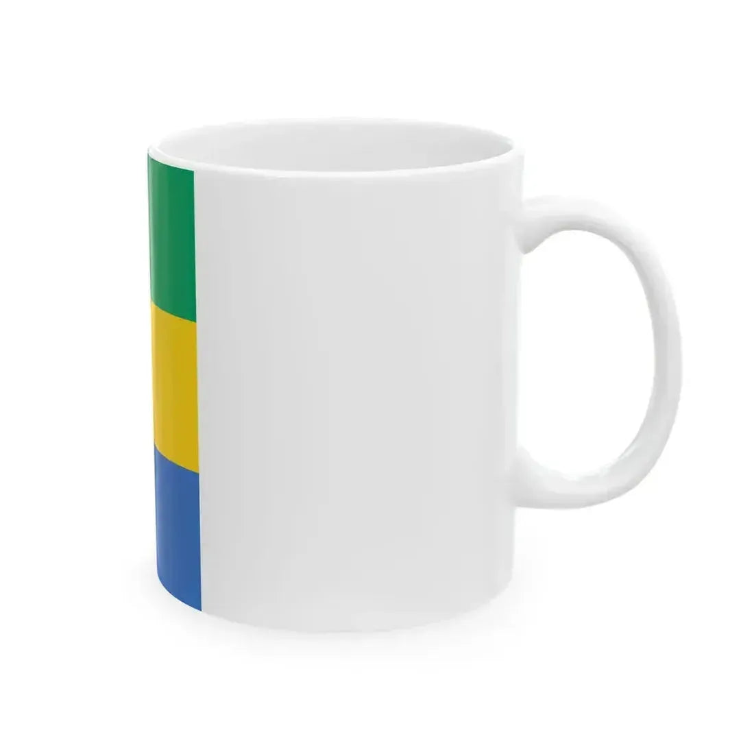 Flag of Gabon vertical (Gabon) White Coffee Mug - Go Mug Yourself